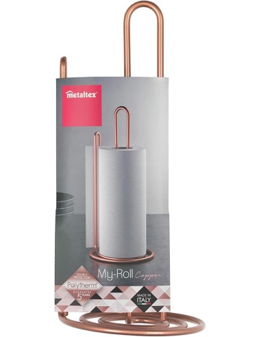 Metaltex My Roll Copper Portarotolo Verticale Carta Cucina | shopincasa.it