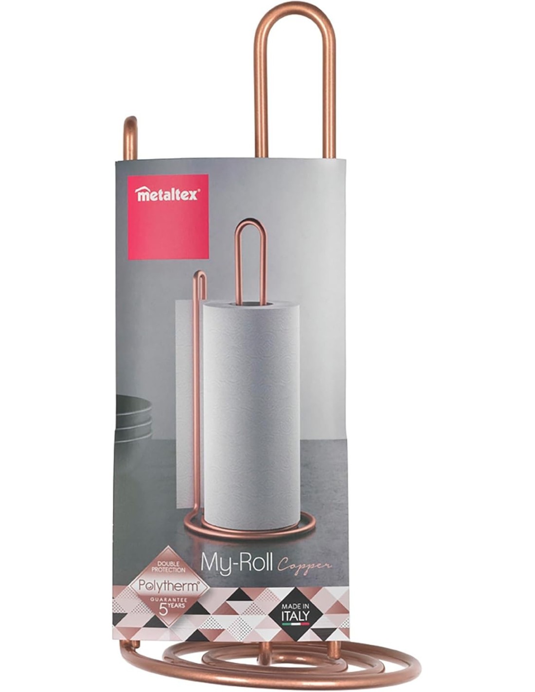 Metaltex My Roll Copper Portarotolo Verticale Carta Cucina | shopincasa.it