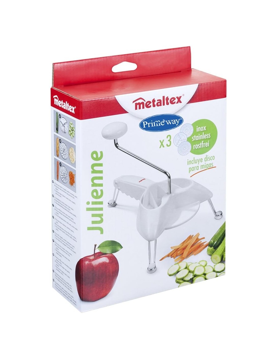 Metaltex Grattugia Julienne in Alluminio Grigio 165175 | shopincasa.it