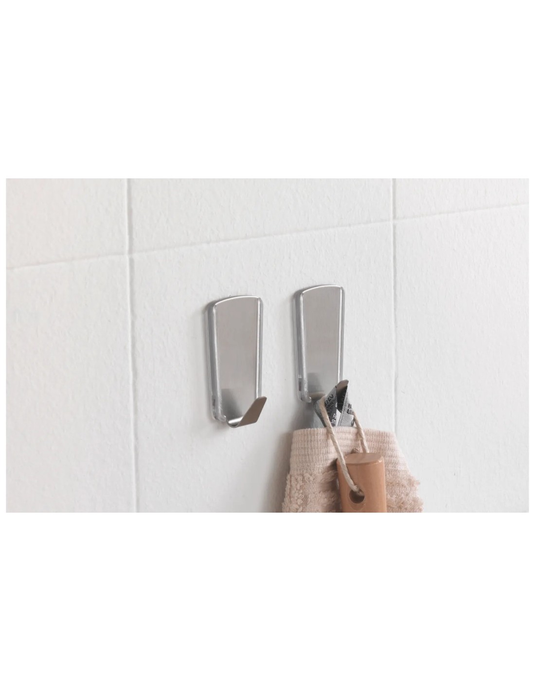 pullCLEAN Set 2 Ganci Adesivi Rimovibili Acciaio Inox | shopincasa.it