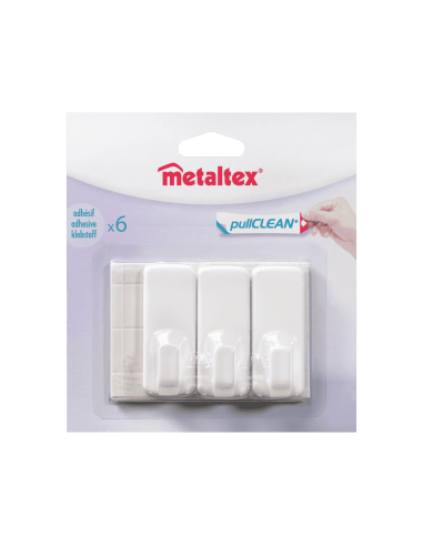 pullCLEAN Set 3 Ganci Adesivi Rimovibili Plastica | shopincasa.it