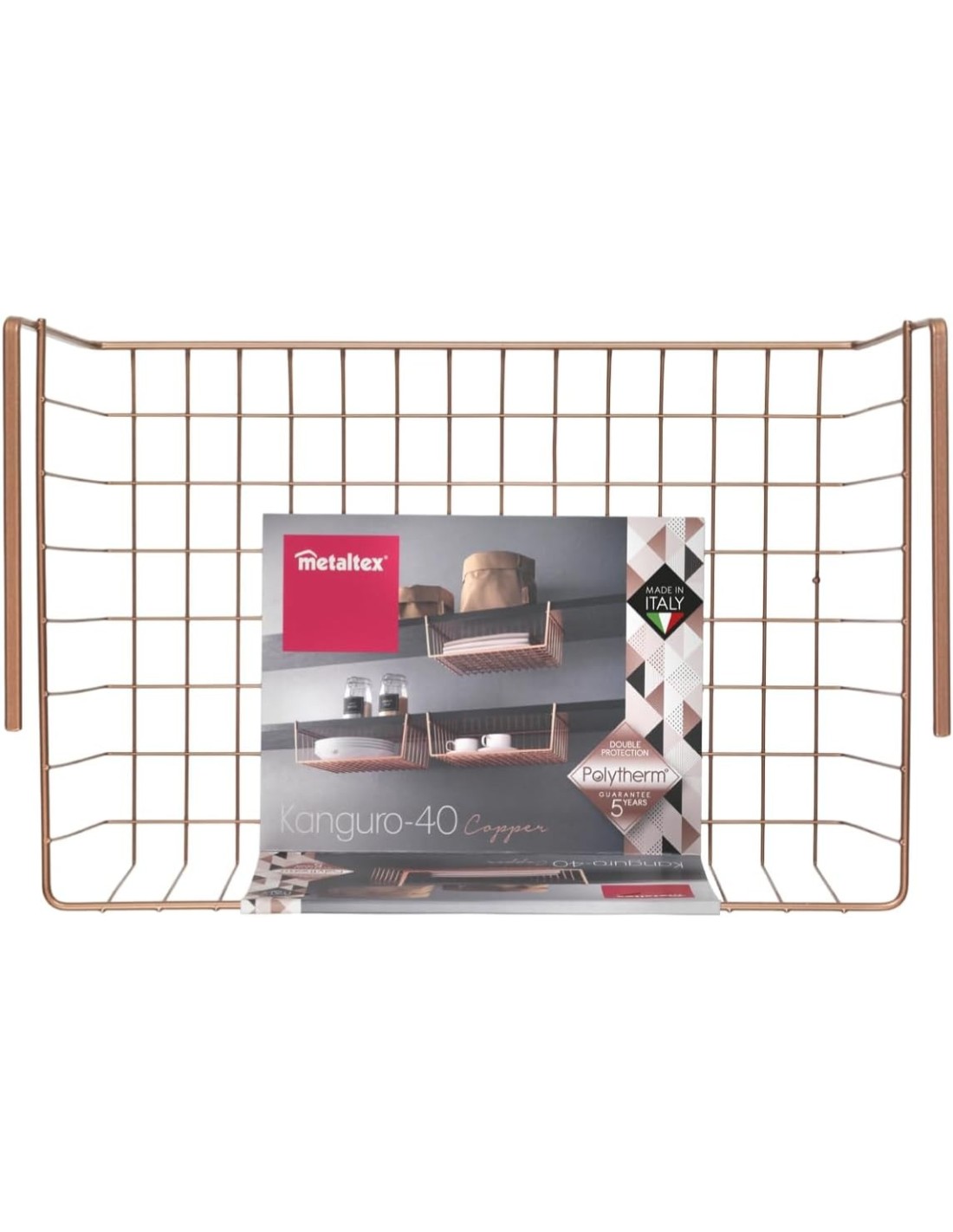 Metaltex Kanguro40 Copper Cestello Sottoripiano 40 cm | shopincasa.it
