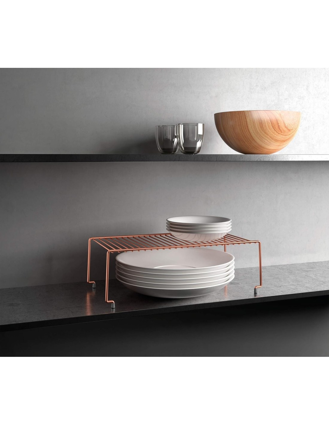 Metaltex Brooklyn Copper Mensola Sovrapponibile | shopincasa.it