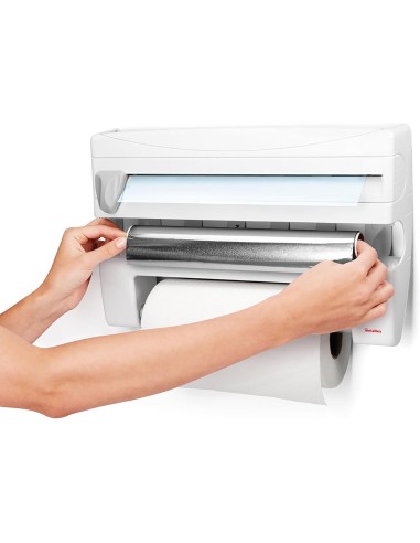 Metaltex Roll-n-Roll 4-in-1 Dispenser Portarotolo Bianco | shopincasa.it