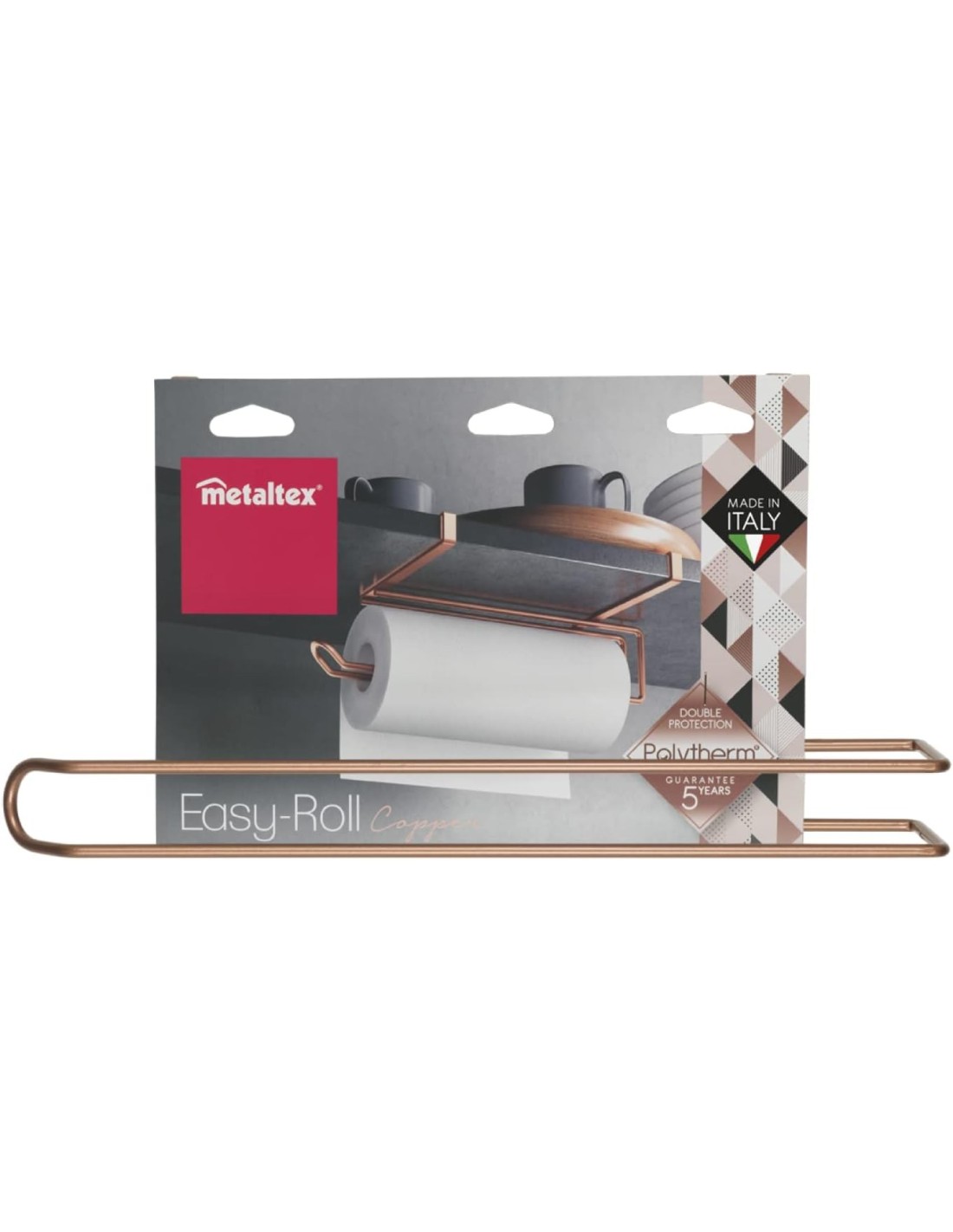 Metaltex Easy-Roll Copper Porta Rotolo Carta da Cucina | shopincasa.it