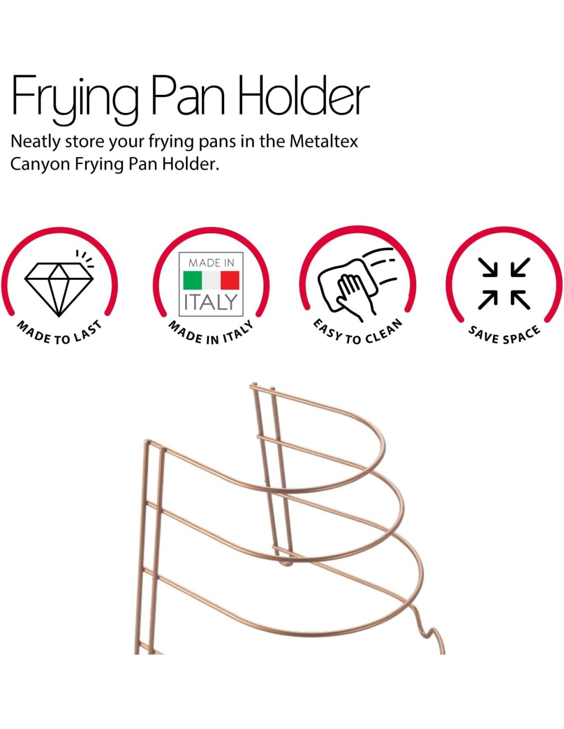 Metaltex Canyon Copper Porta Tegami 4 Posti | shopincasa.it