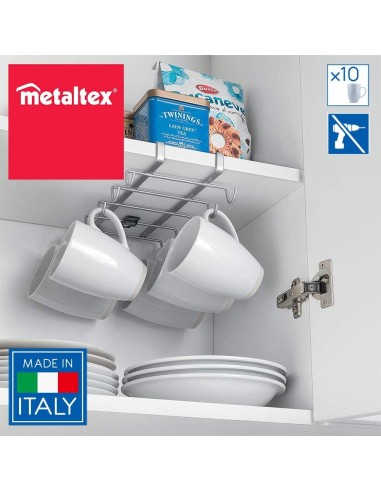 Metaltex SpiderMug Mensola Portabicchieri Sottoripiano Argento | shopincasa.it