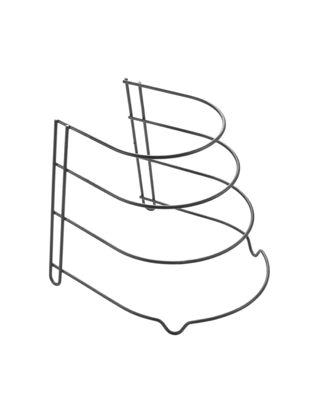 Metaltex Porta Padelle 4 Posti Nero 25x27x23 cm | shopincasa.it