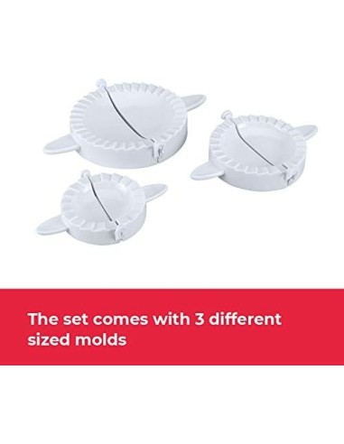 Shopincasa.it | Metaltex Set 3 Forme per Ravioli in Plastica, Diametri 9-12-15 cm