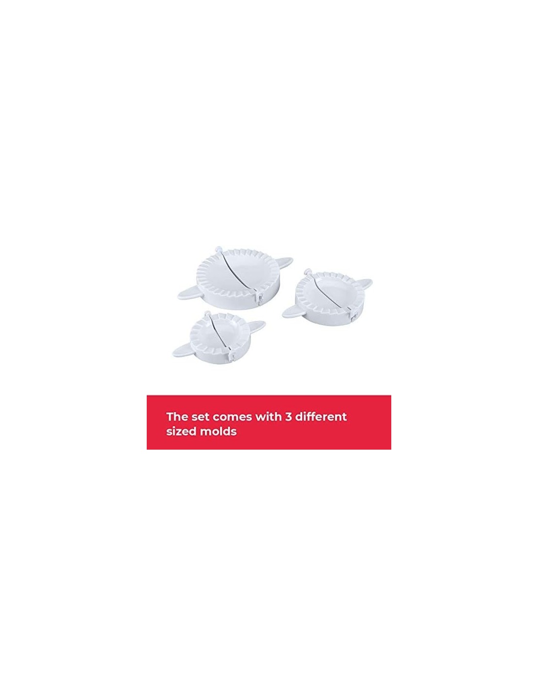 Shopincasa.it | Metaltex Set 3 Forme per Ravioli in Plastica, Diametri 9-12-15 cm
