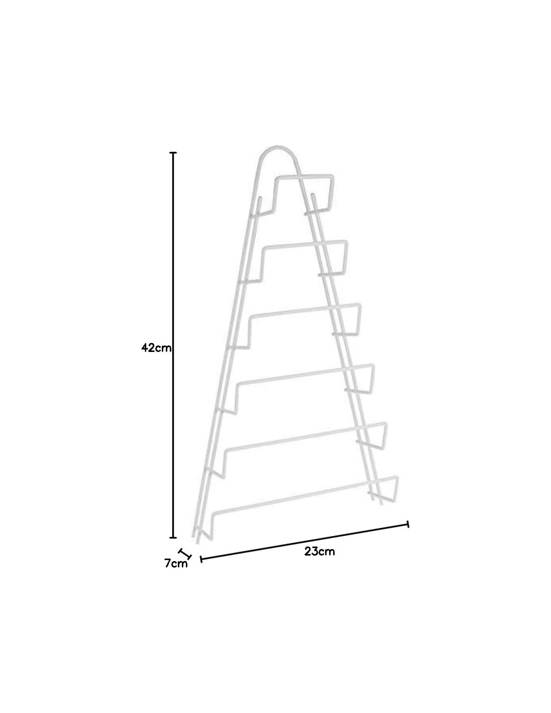 Shopincasa.it | Metaltex Kiwi Porta Coperchi 6 Posti Bianco 23x7x42 cm