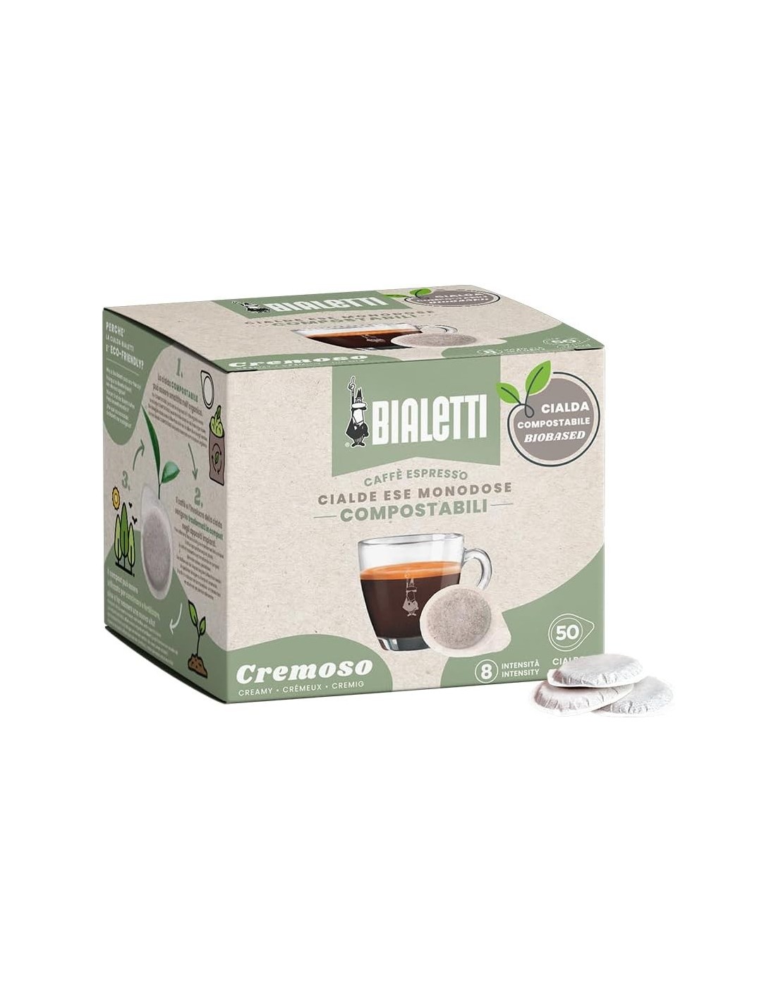 Shopincasa.it | Bialetti Cialde Monodose Cremoso - 50 Pezzi