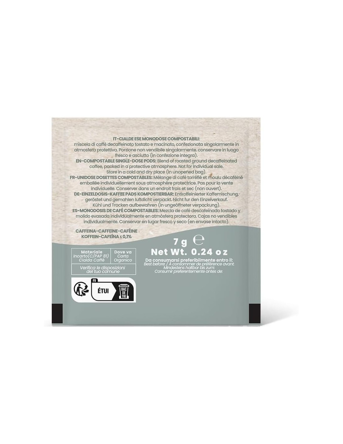 Shopincasa.it | Bialetti Cialde Monodose Decaffeinato - 50 Pezzi