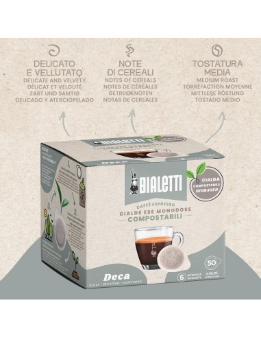 Shopincasa.it | Bialetti Cialde Monodose Decaffeinato - 50 Pezzi