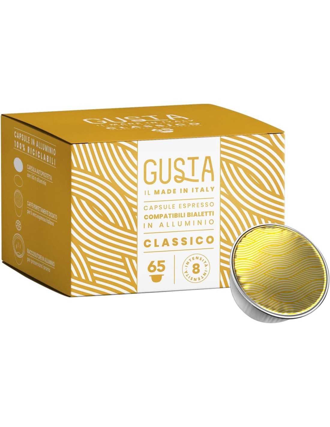 Shopincasa.it | Gusta Capsule Compatibili Bialetti Gusto Classico – 65 Pezzi