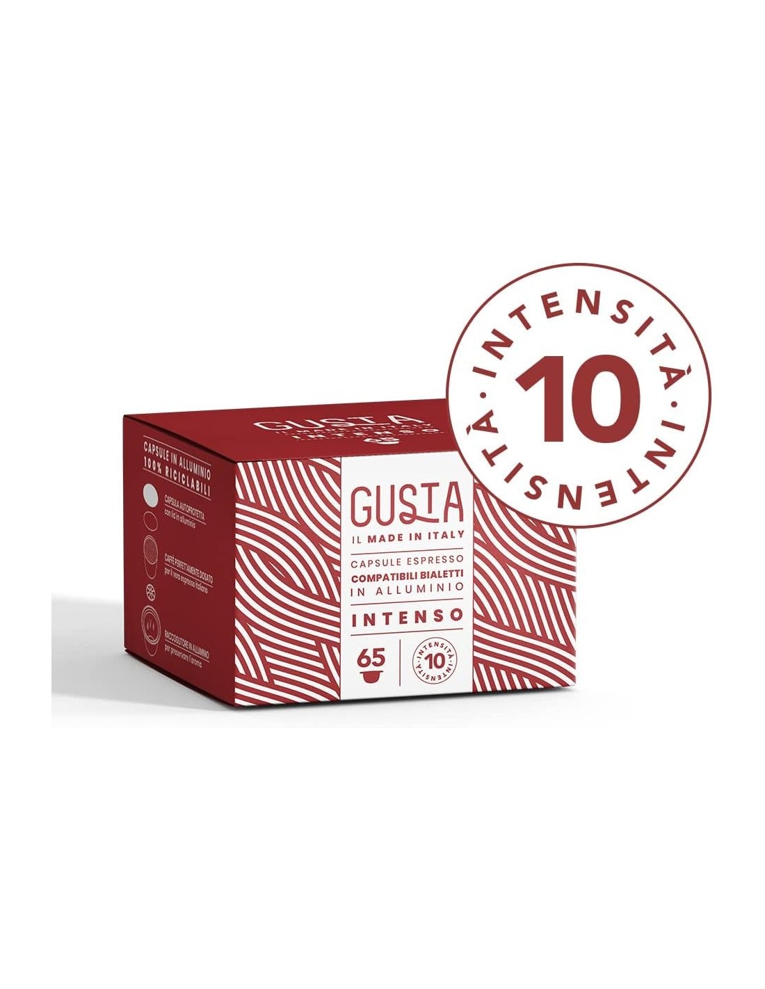 Shopincasa.it | Gusta Capsule Compatibili Bialetti Gusto Intenso – 65 Pezzi