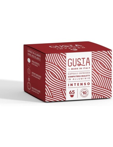 Shopincasa.it | Gusta Capsule Compatibili Bialetti Gusto Intenso – 65 Pezzi