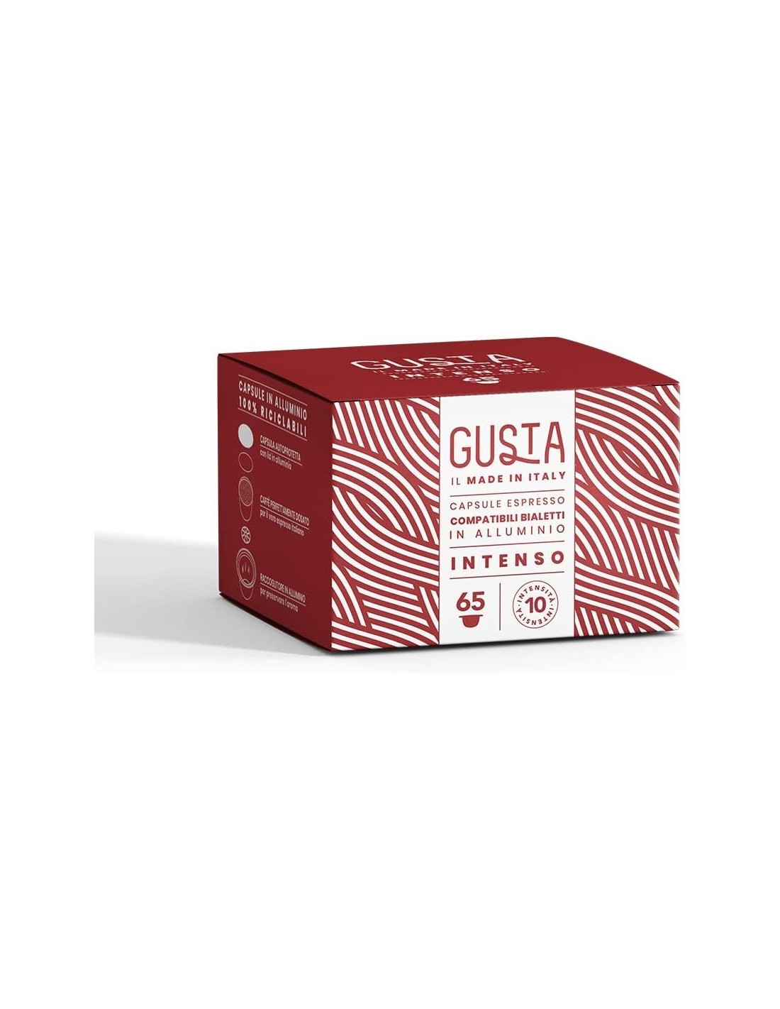 Shopincasa.it | Gusta Capsule Compatibili Bialetti Gusto Intenso – 65 Pezzi