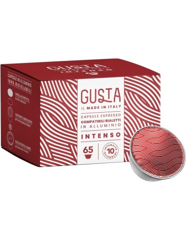 Shopincasa.it | Gusta Capsule Compatibili Bialetti Gusto Intenso – 65 Pezzi