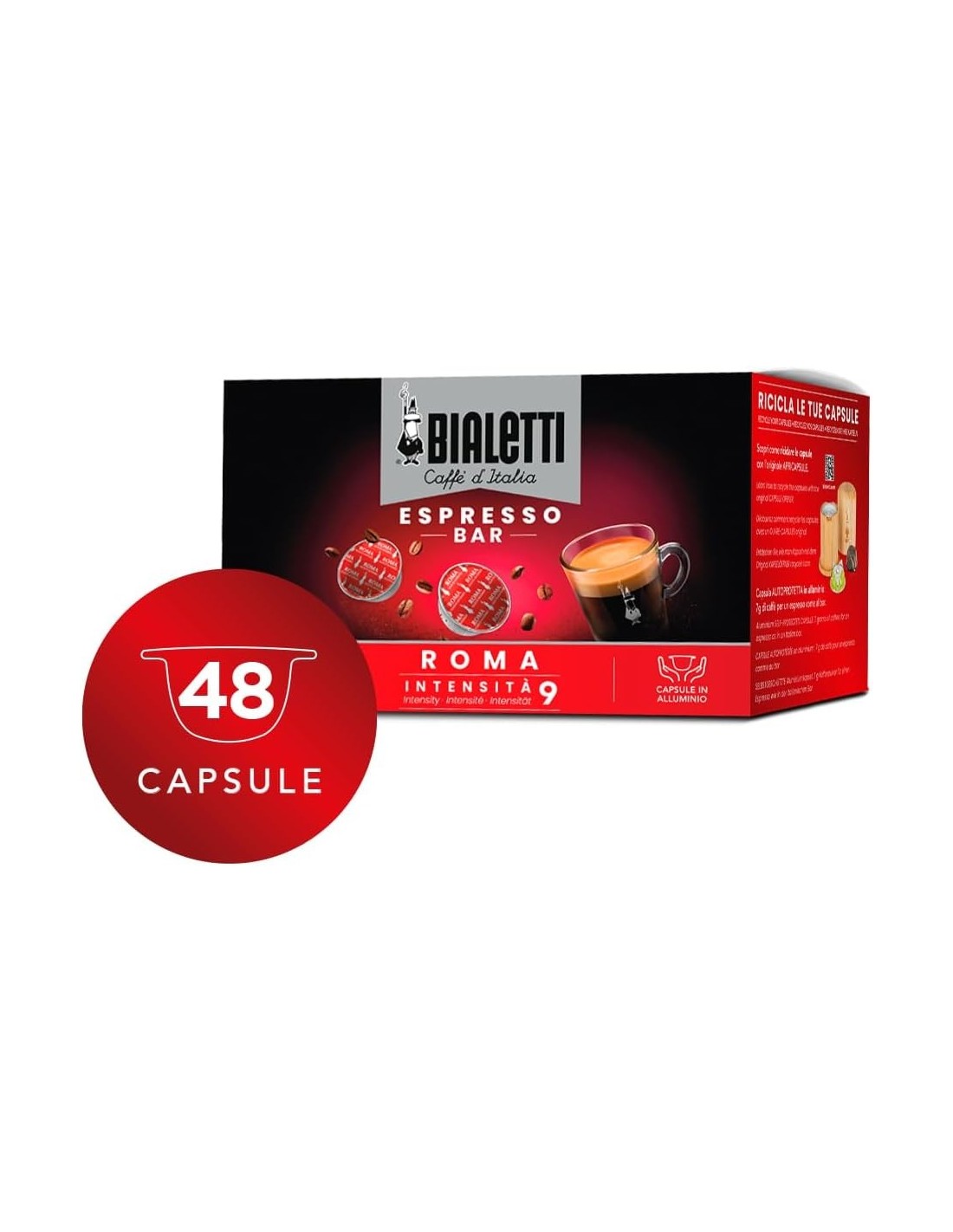 Shopincasa.it | Bialetti Caffè d'Italia Roma – 48 Capsule