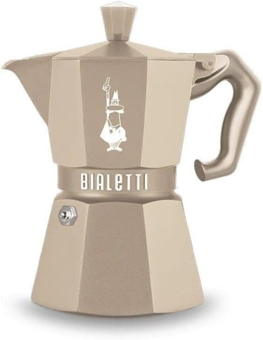Shopincasa.it | Bialetti Moka Exclusive Octagonal Induction 3 Tazze Desert Sand