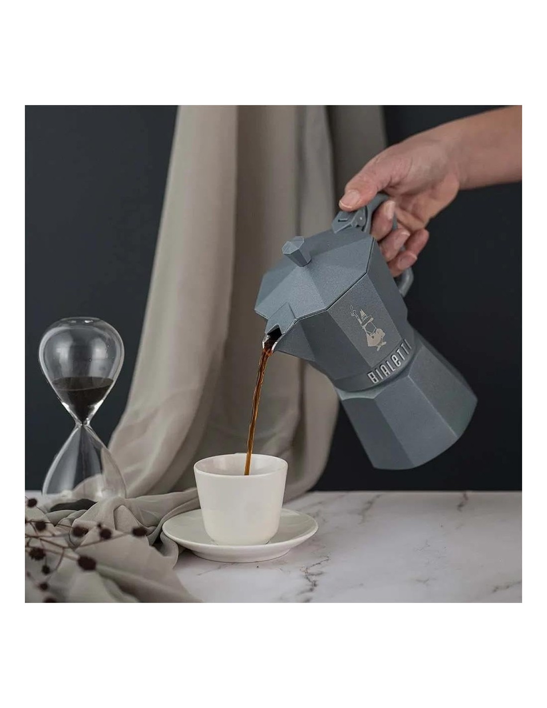 Shopincasa.it | Bialetti Moka Exclusive Octagonal Induction 3 Tazze Silver Grey