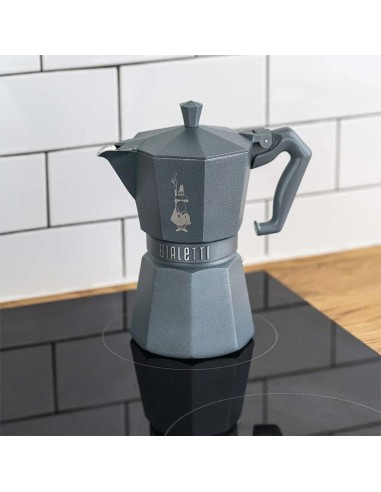 Shopincasa.it | Bialetti Moka Exclusive Octagonal Induction 3 Tazze Silver Grey