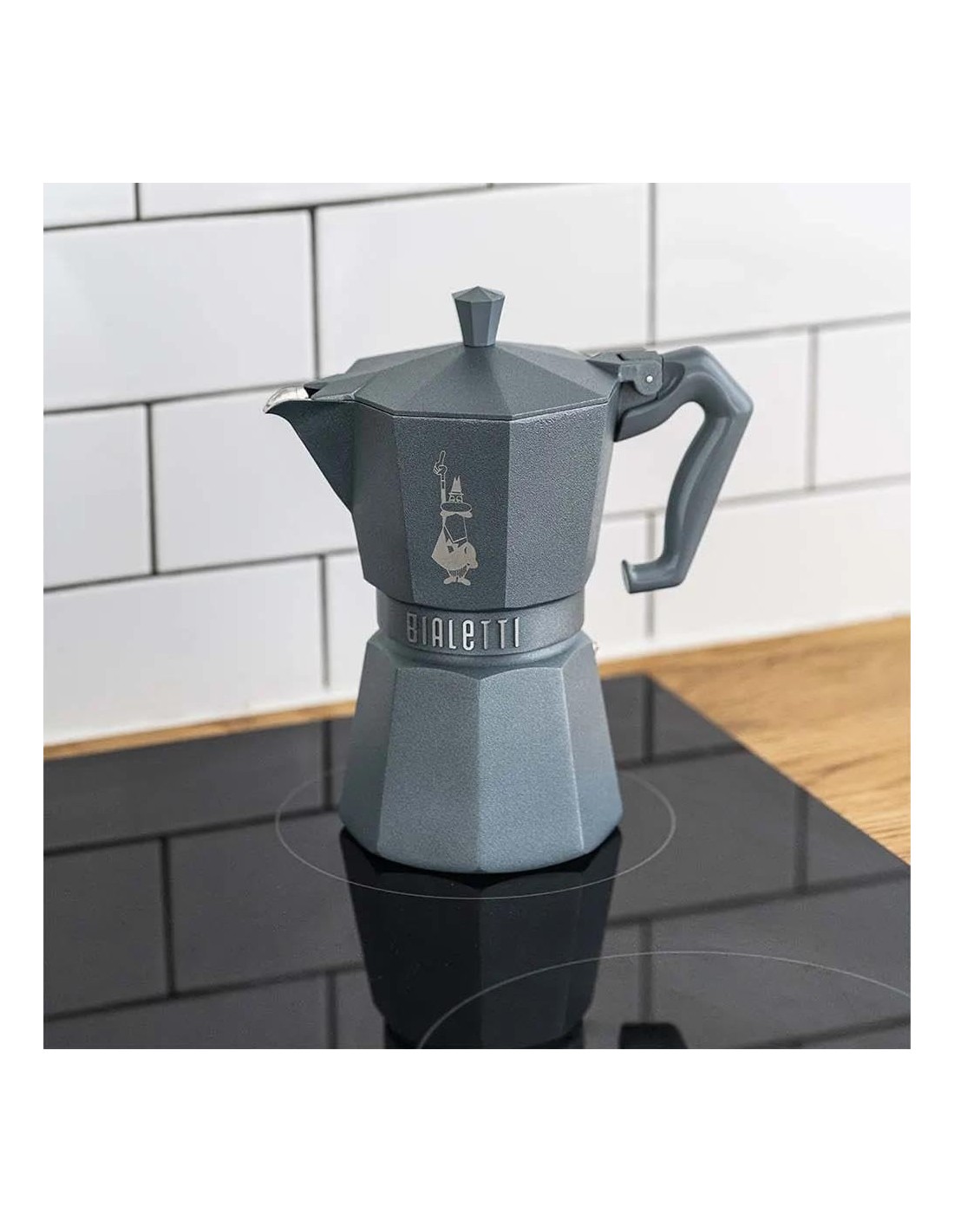 Shopincasa.it | Bialetti Moka Exclusive Octagonal Induction 3 Tazze Silver Grey