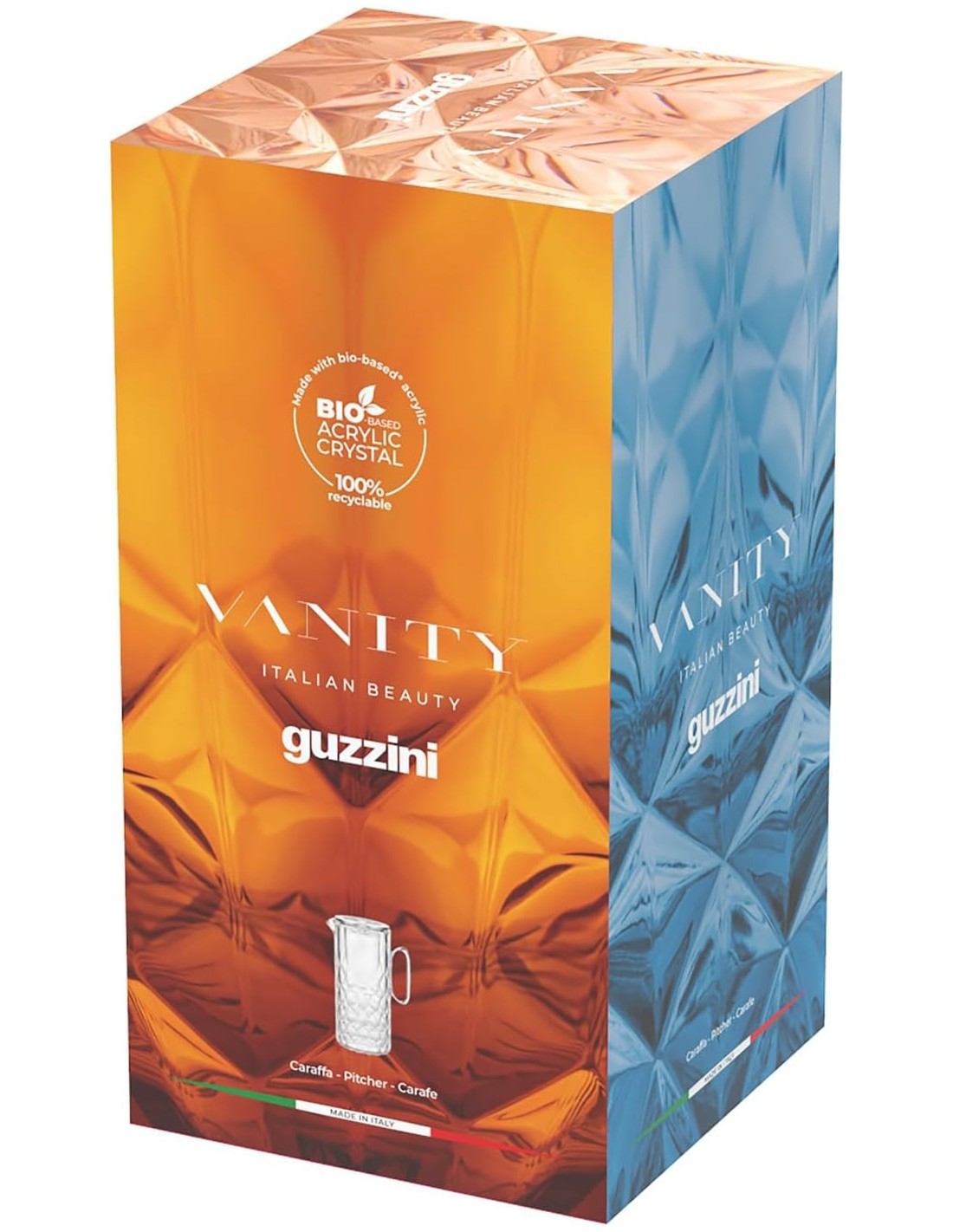 Guzzini Caraffa Vanity Denim Blue Bio Acrilico – Shopincasa.it