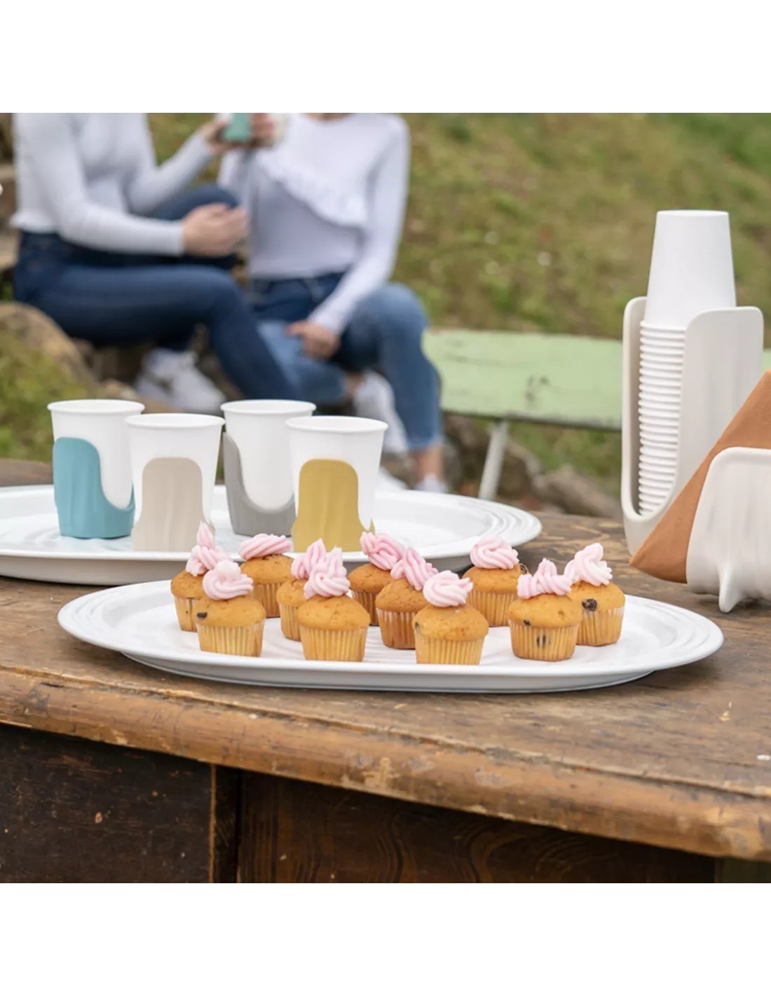 Vassoio Tierra M Bianco Latte – Plastica Riciclata | Shopincasa.it