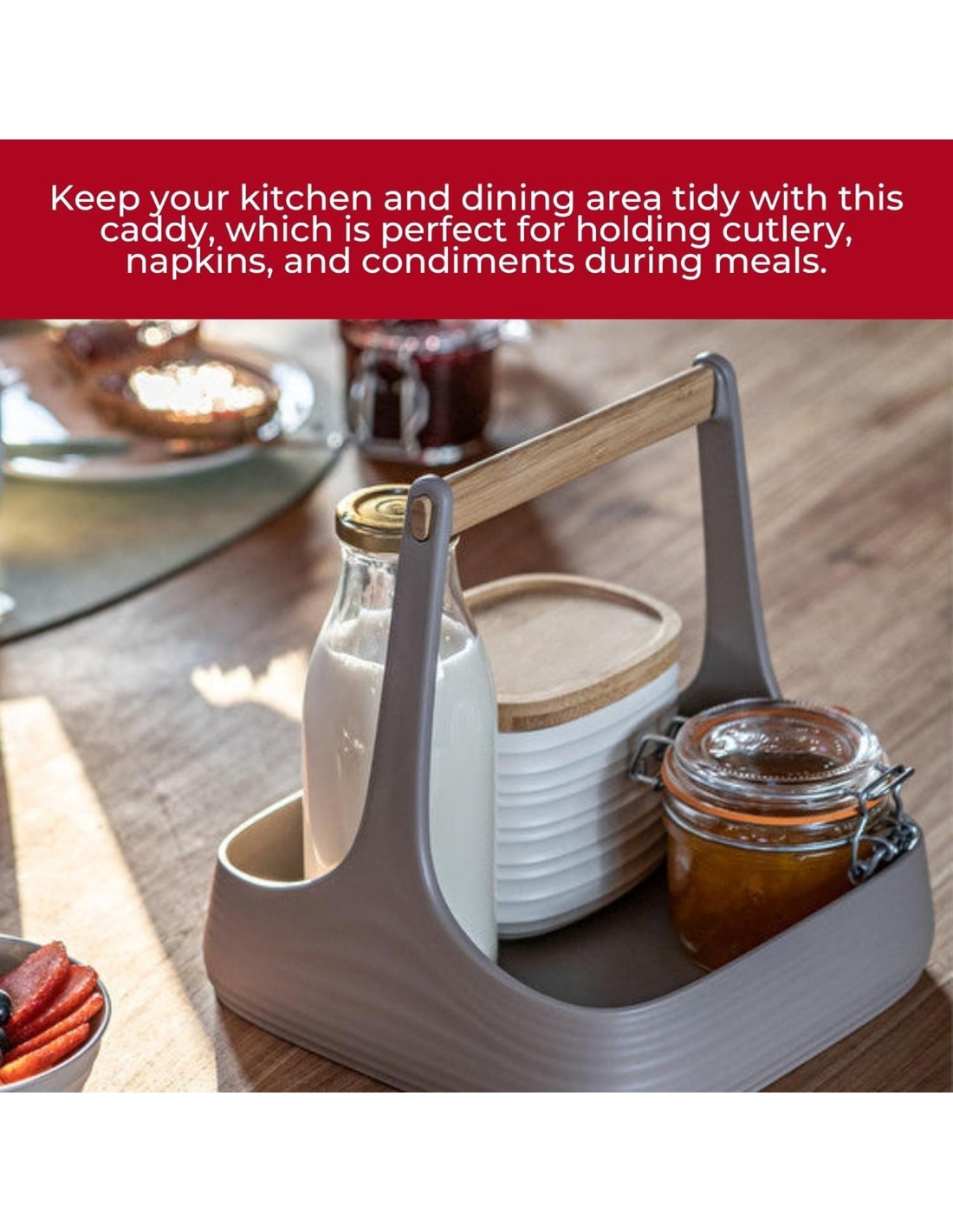 Guzzini Tierra All Together Organizzatore Tavola Bianco Latte | Shopincasa.it