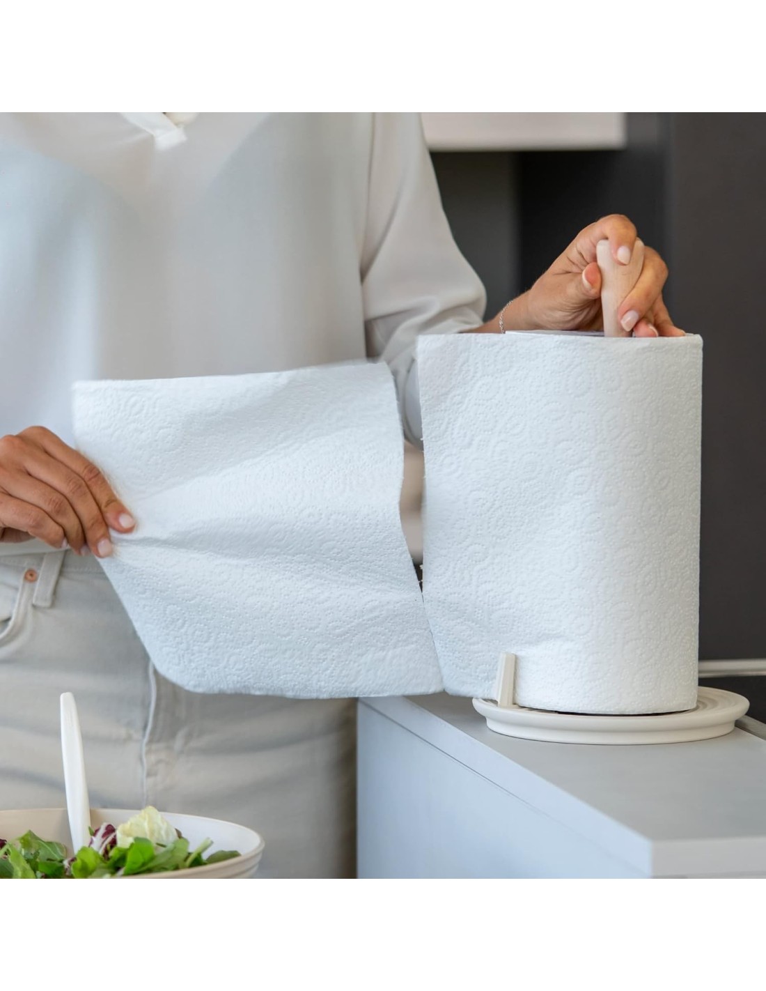 Guzzini Roll&Tear Portarotolo Bianco Latte | Shopincasa.it