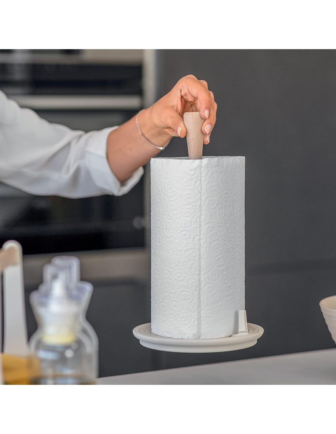 Guzzini Roll&Tear Portarotolo Bianco Latte | Shopincasa.it