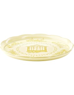 TAVOLA E CUCINA: vendita online Guzzini, vassoio tondo grande in melamina Josephine table decor giallo polvere, lavabile in l...