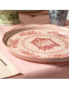 TAVOLA E CUCINA: vendita online Guzzini, vassoio tondo piccolo in melamina Josephine table decor rosa polvere, lavabile in la...