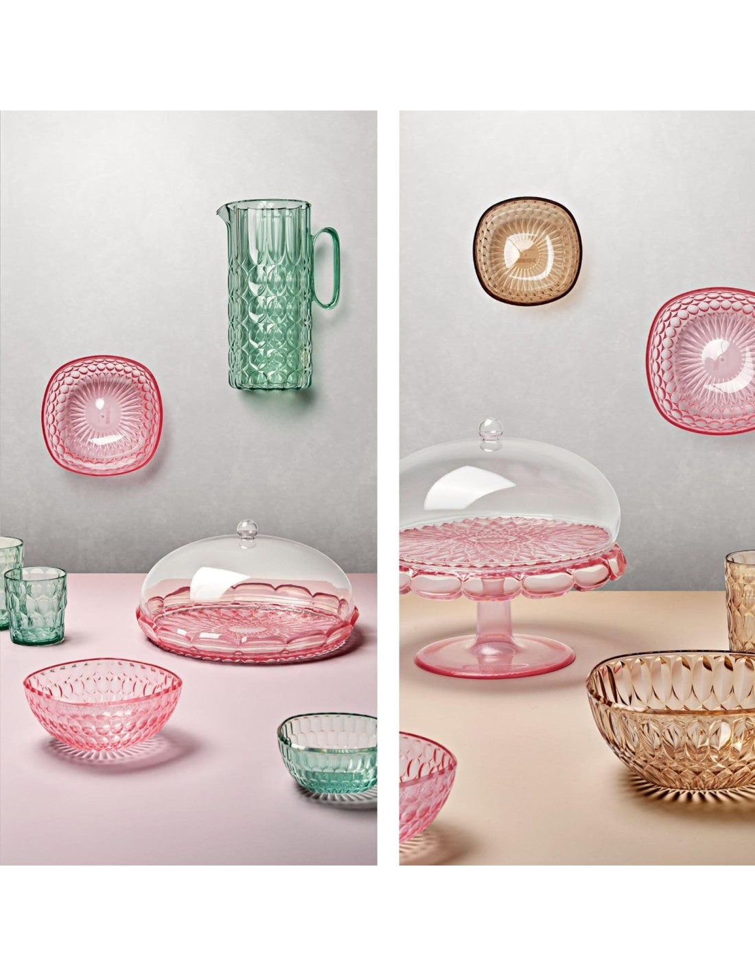 TAVOLA E CUCINA: vendita online Guzzini, vanity alzata con campana aria rosa flamingo, bio-based san e smma, lavabile in lava...