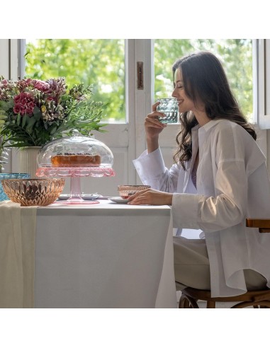 TAVOLA E CUCINA: vendita online Guzzini, vanity alzata con campana aria rosa flamingo, bio-based san e smma, lavabile in lava...