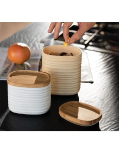 TAVOLA E CUCINA: vendita online Guzzini barattolo M Tierra verde alga 1000cc con coperchio bamboo salvafreschezza in offerta 2