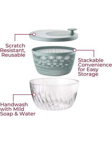 TAVOLA E CUCINA: vendita online Guzzini centrifuga insalata Spin&Store Kitchen Active Design bianca Ø26 cm in offerta
