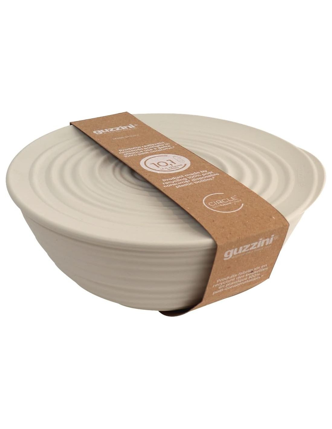 TAVOLA E CUCINA: vendita online Guzzini Tierra contenitore L con coperchio in plastica riciclata bianco latte Ø25 cm 3100 cc ...