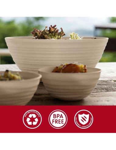 TAVOLA E CUCINA: vendita online Guzzini Tierra contenitore XL con coperchio in plastica riciclata bianco latte Ø30 cm 5000 cc...