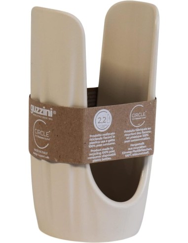 TAVOLA E CUCINA: vendita online Guzzini, Tierra, Portabicchieri, Plastica Riciclata, Bianco Latte, ø9,5xh18,5 cm in offerta