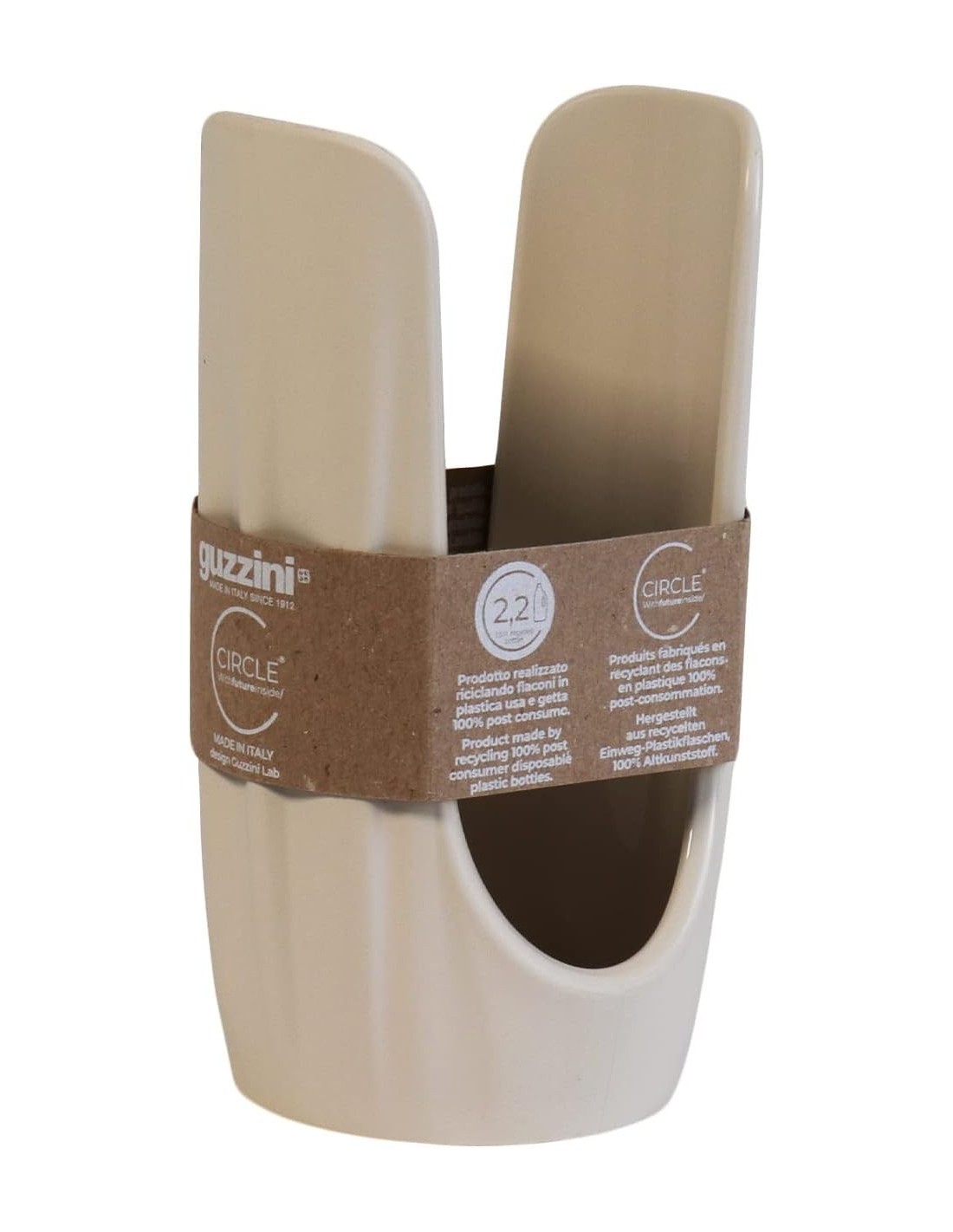 TAVOLA E CUCINA: vendita online Guzzini, Tierra, Portabicchieri, Plastica Riciclata, Bianco Latte, ø9,5xh18,5 cm in offerta
