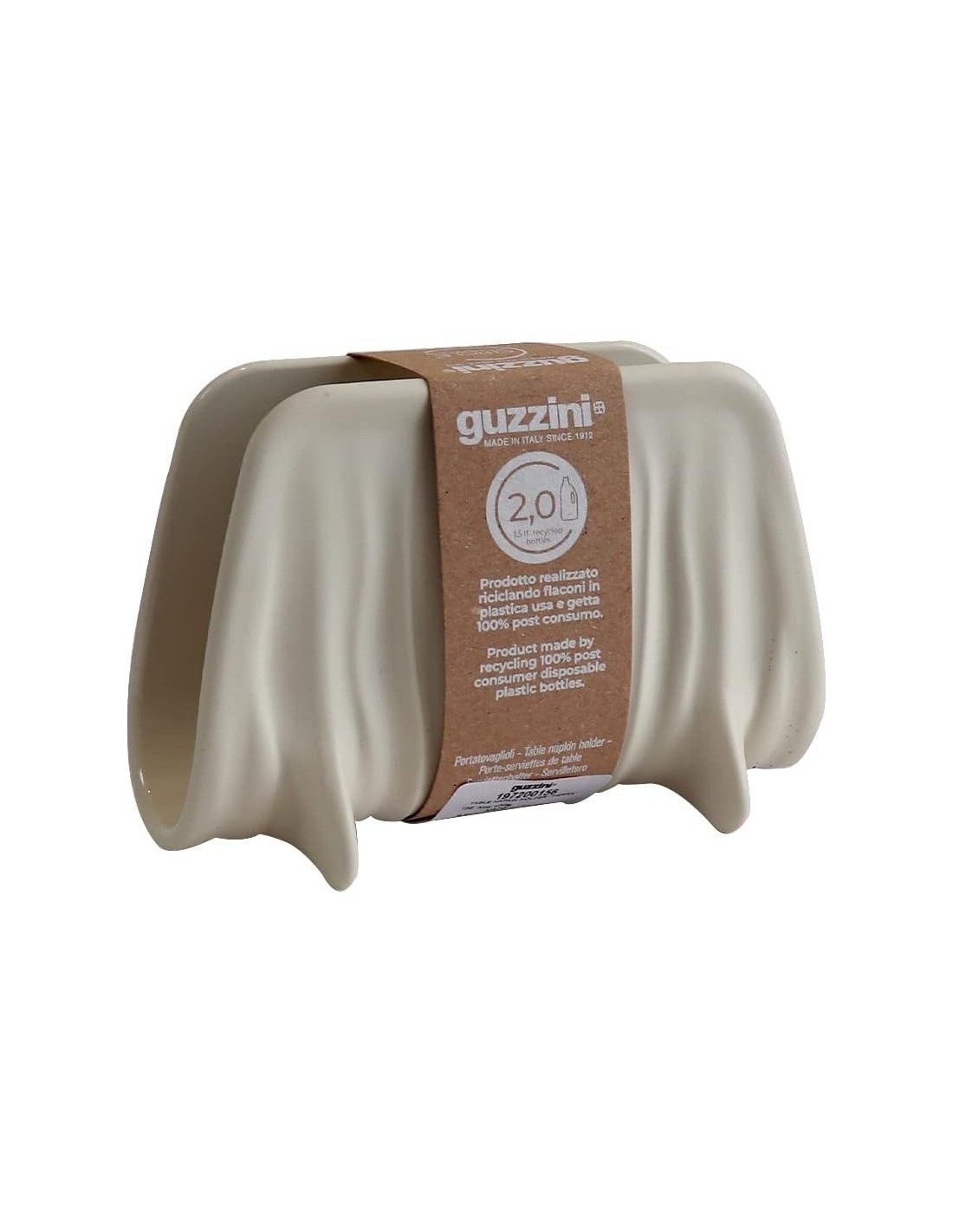 TAVOLA E CUCINA: vendita online Guzzini, Tierra, Portatovaglioli, Plastica Riciclata, Bianco Latte, 16x8xh11 cm in offerta