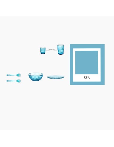 TAVOLA E CUCINA: vendita online Guzzini, Vanity, Posate Insalata, Aria Azzurro Mare, Bio-Based SAN, Bio-Based SMMA, 28 cm in ...