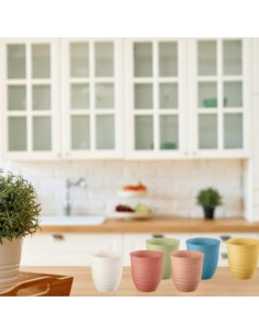 TAVOLA E CUCINA: vendita online Guzzini, Set 6 Bicchieri Bassi, Tierra, Colori Vari, Plastica Riciclata, ø9xh9,5 cm, 350 cc A... 2