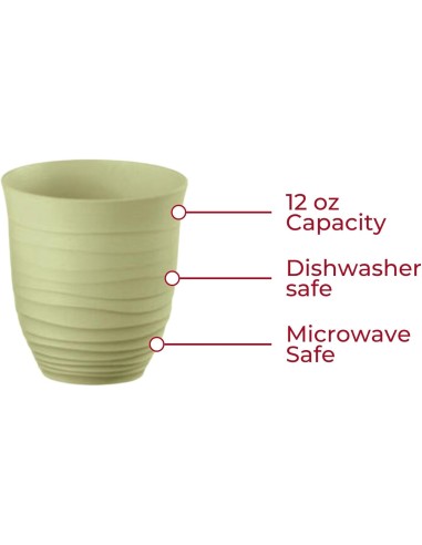TAVOLA E CUCINA: vendita online Guzzini, Set 6 Bicchieri Bassi, Tierra, Colori Vari, Plastica Riciclata, ø9xh9,5 cm, 350 cc A...