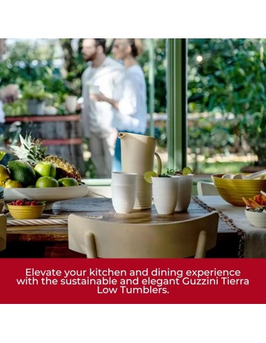 TAVOLA E CUCINA: vendita online Guzzini, Set 6 Bicchieri Bassi, Tierra, Colori Vari, Plastica Riciclata, ø9xh9,5 cm, 350 cc A...