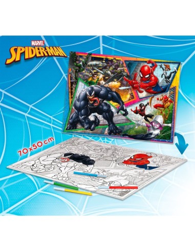 GIOCHI DI SOCIETA'E PUZZLE: vendita online PUZZLE DF MAXI FLOOR SPIDERMAN - 150 PEZZI, GIOCO EDUCATIVO PER BAMBINI, PERSPECTI...
