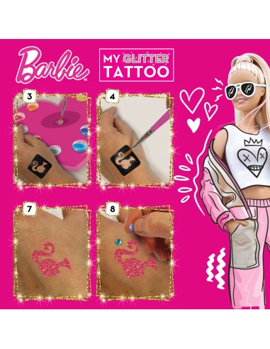 Barbie My Glitter Tattoo kit creativo | shopincasa.it